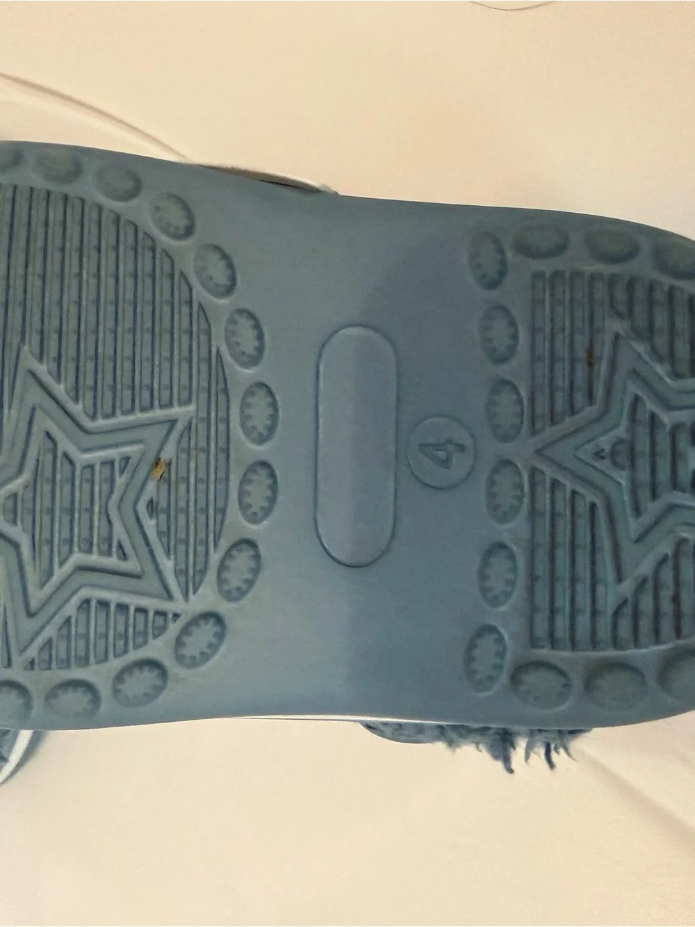 Kids Blue Bear Slip-On Clog with Fuzzy Lining
